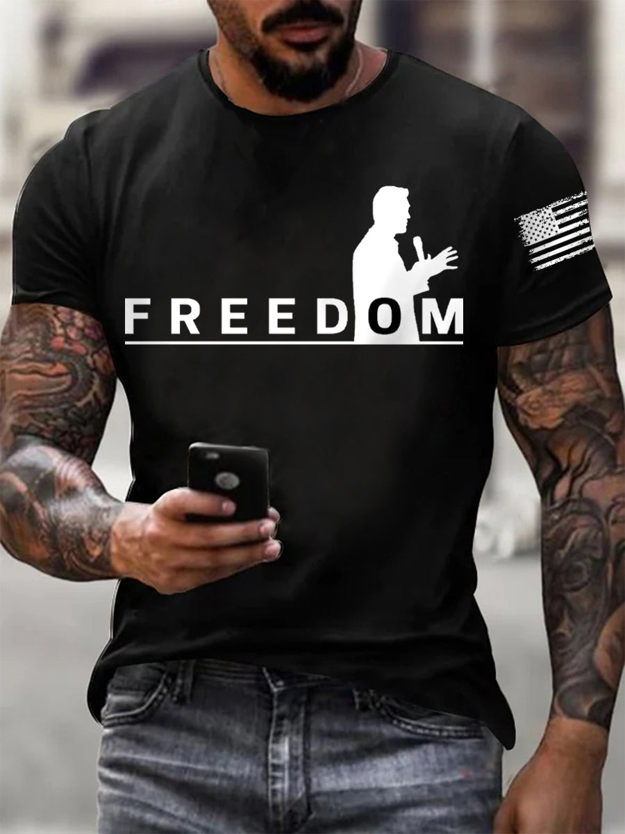 Charlie Kirk Freedom T-shirt Freedom U.S Flag Logo Best Charlie Kirk Freedom Merch - Liberish