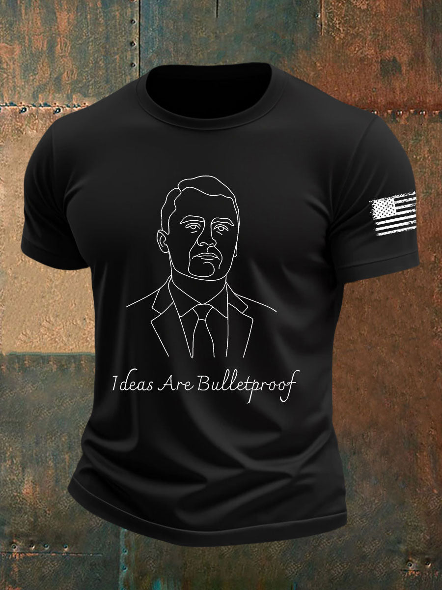 Charlie Kirk Freedom T-shirt Ideas Are Bulletproof Unique Freedom Charlie Kirk Shirt - Liberish