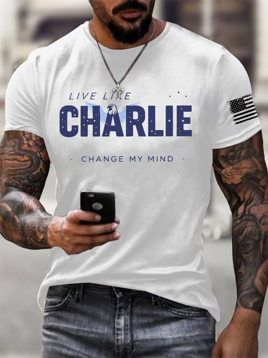 Charlie Kirk Freedom T-shirt Live Like Charlie Change My Mind Memorial Gift Ideas - Liberish