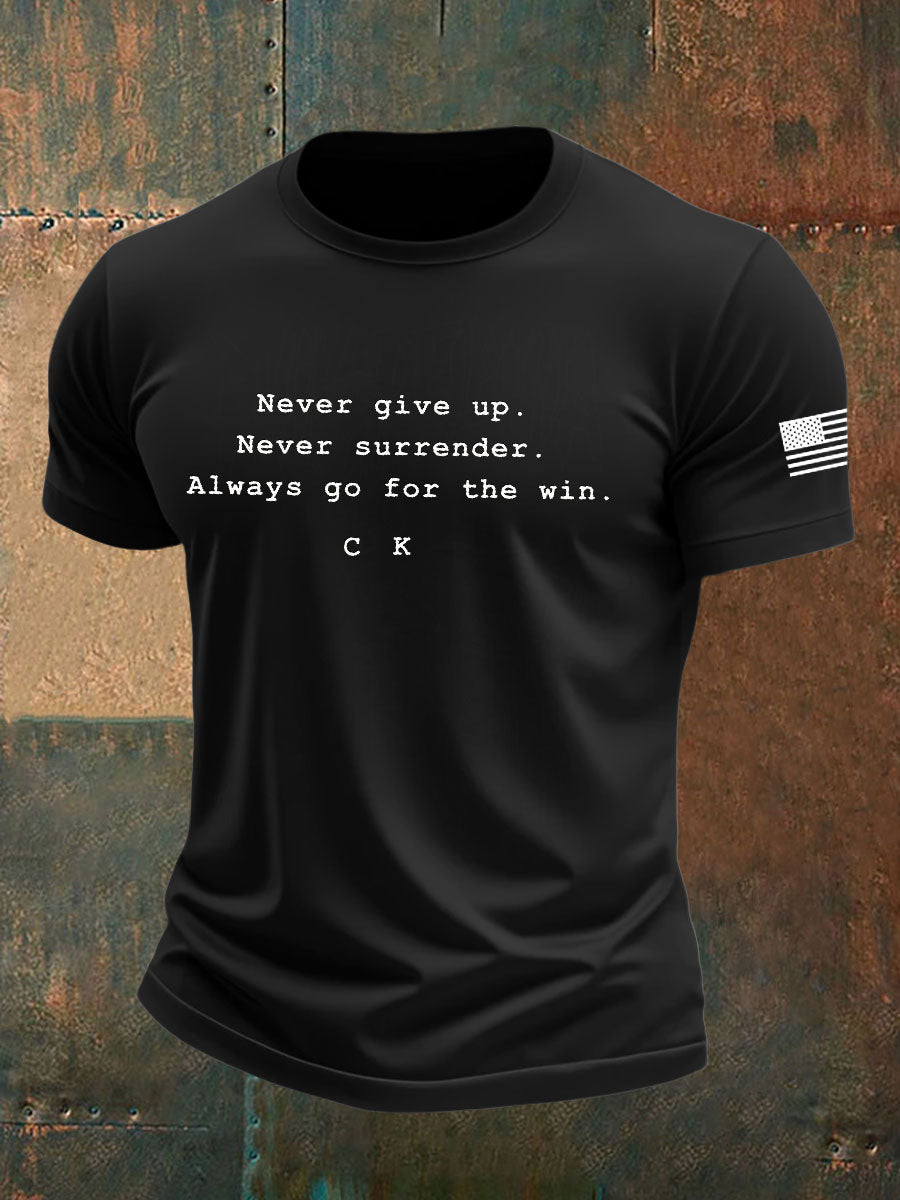 Charlie Kirk Freedom T-shirt Never Give Up Never Surrender Freedom Charlie Shirt - Liberish