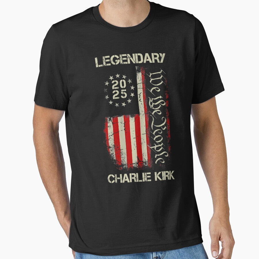 Charlie Kirk Freedom T-shirt Pray For Charlie Kirk Legendary American Flag Patriotic Proud Gift - Liberish