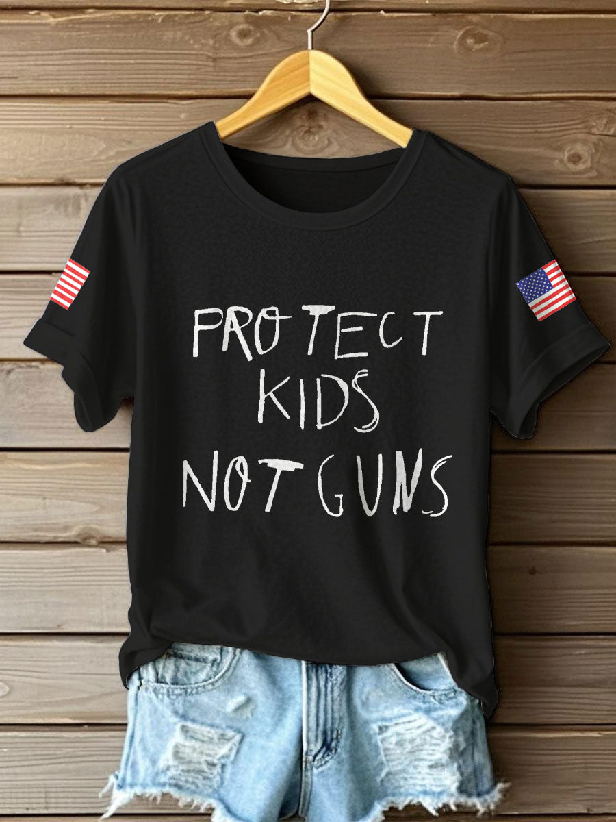 Charlie Kirk Freedom T-shirt Protect Kids Not Guns Charlie Kirk 47 Clothing - Liberish
