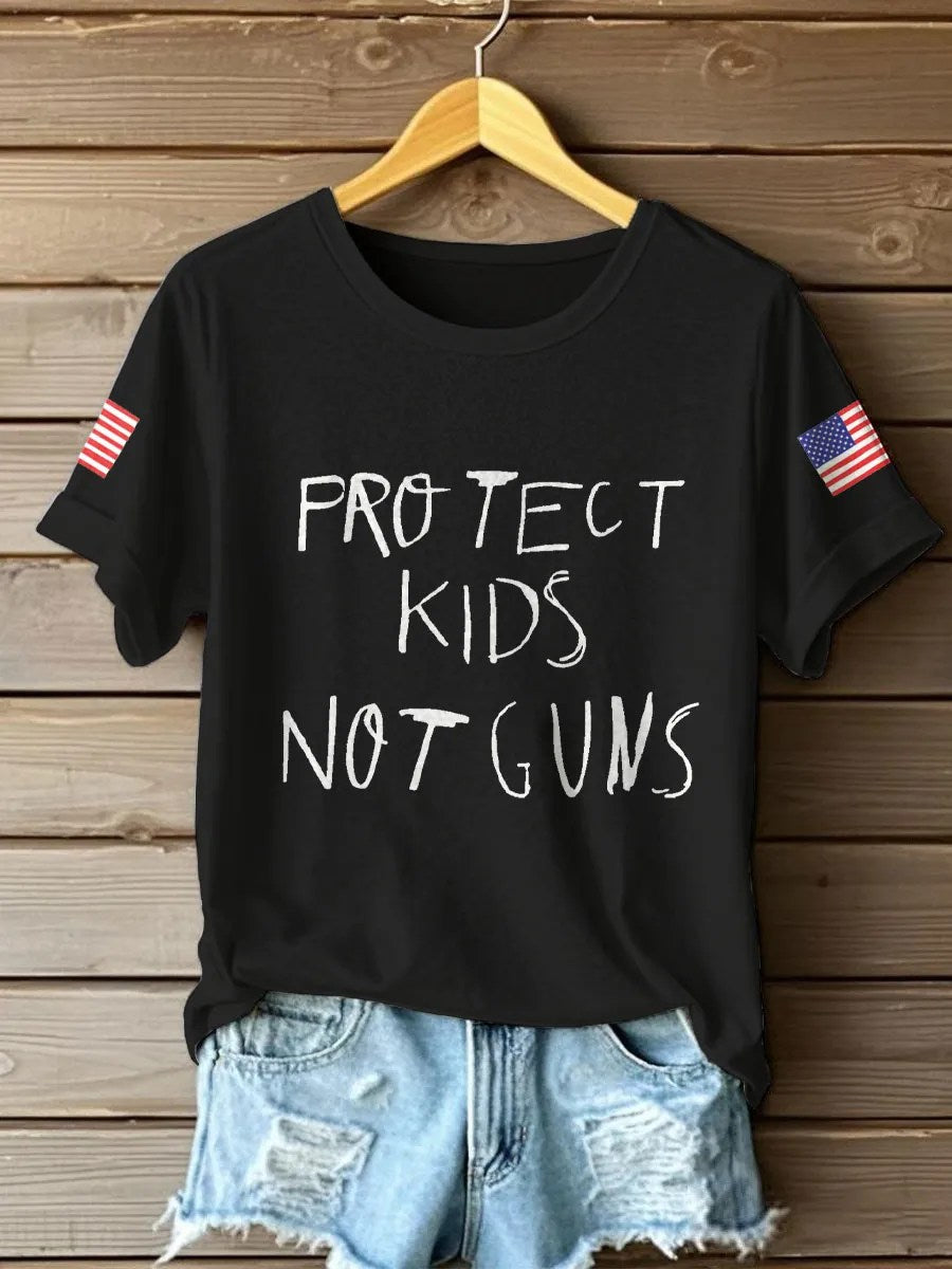 Charlie Kirk Freedom T-shirt Protect Kids Not Guns Charlie Kirk 47 Clothing - Liberish