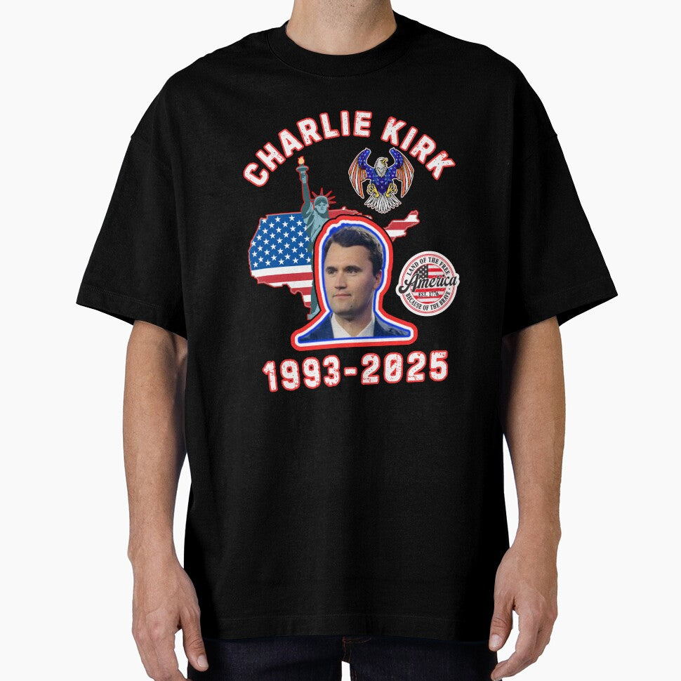 Charlie Kirk Freedom T-shirt Rest In Peace Charlie Kirk 1993 2025 America Unique Merch Gifts - Liberish