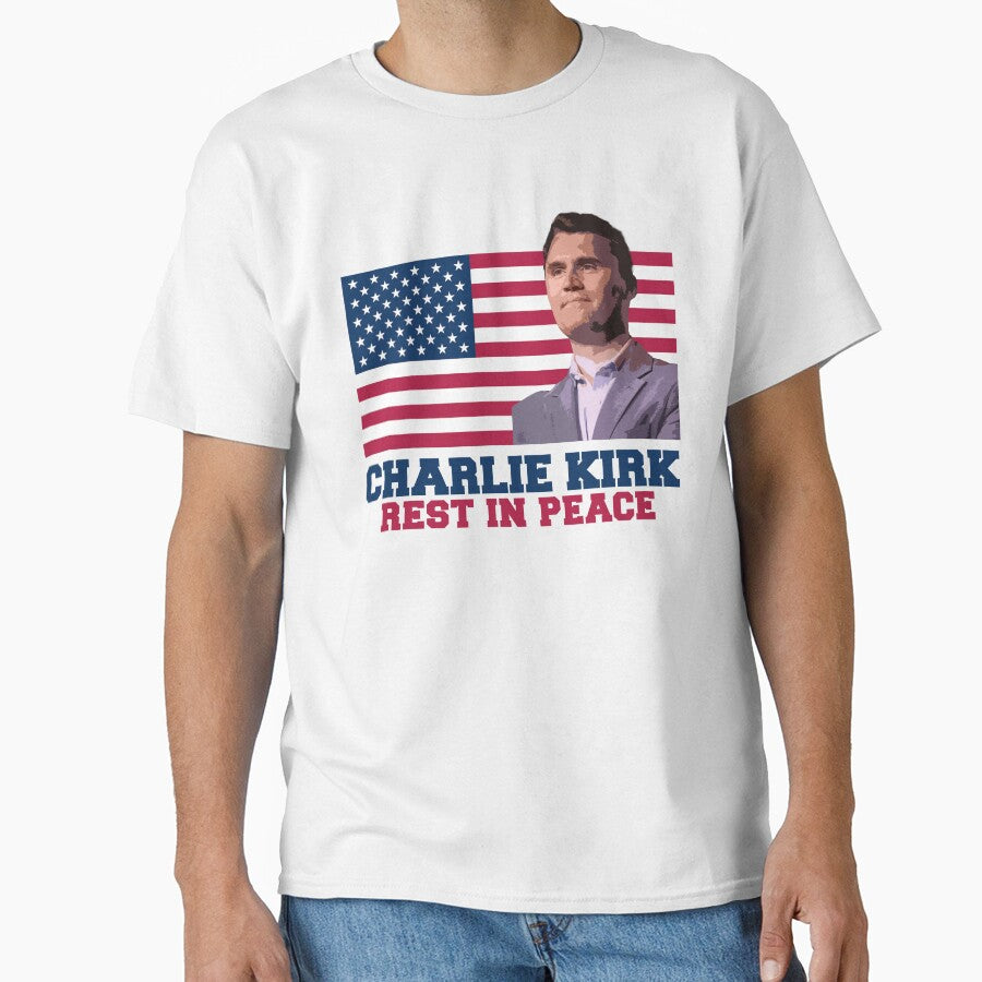 Charlie Kirk Freedom T-shirt Rest In Peace Charlie Kirk Memorial Patriotic Proud Present - Liberish