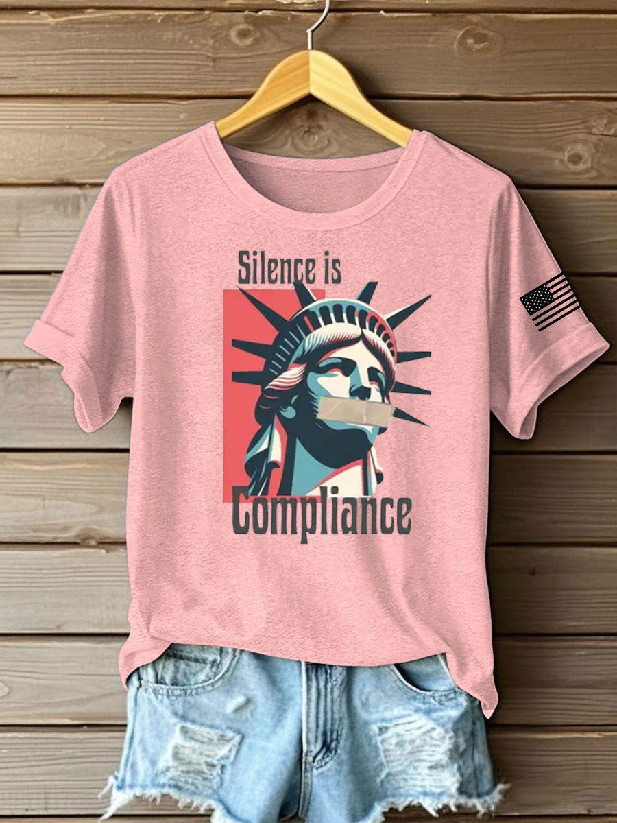 Charlie Kirk Freedom T-shirt Silence Is Compliance Memorial Charlie Kirk 47 Shirt - Liberish
