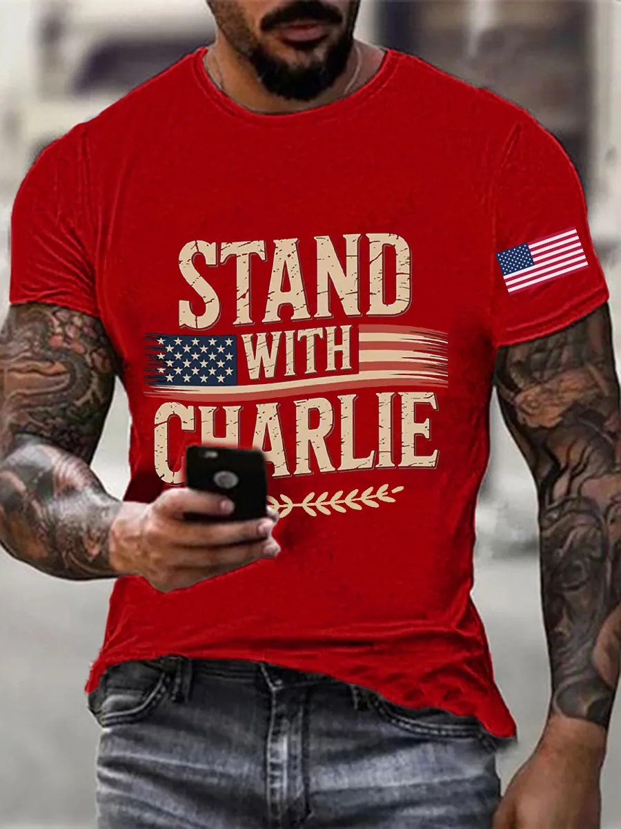 Charlie Kirk Freedom T-shirt Stand With Charlie Kirk Turning Point Charlie Kirk Shirt - Liberish