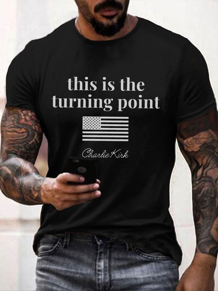 Charlie Kirk Freedom T-shirt This Is The Turning Point Memorial CK Merch Gifts - Liberish