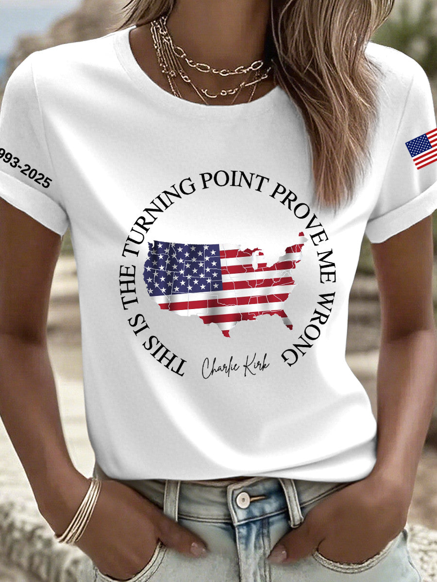 Charlie Kirk Freedom T-shirt This Is The Turning Point Prove Me Wrong Best Tpusa Merch - Liberish