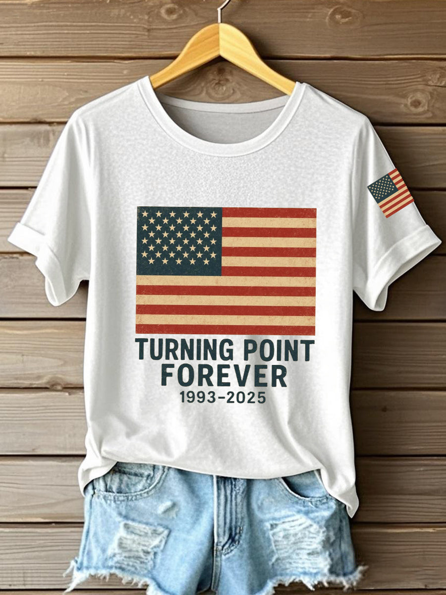 Charlie Kirk Freedom T-shirt Turning Point Forever 1993 2025 Charlie Kirk Memorial Shirt - Liberish