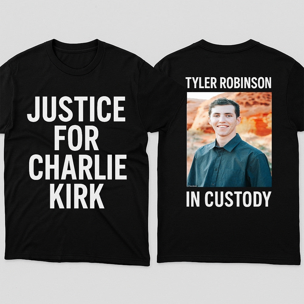 Charlie Kirk Freedom T-shirt Tyler Robinson In Custody Best Justice For Charlie Kirk Gifts - Liberish
