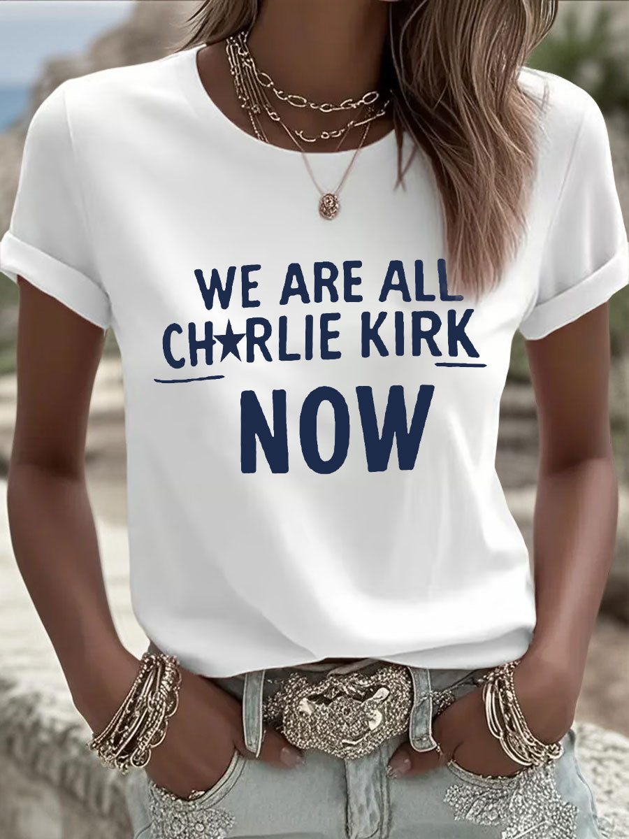 Charlie Kirk Freedom T-shirt We Are Now CK Unique Charlie Kirk 47 Memorial Merch - Liberish
