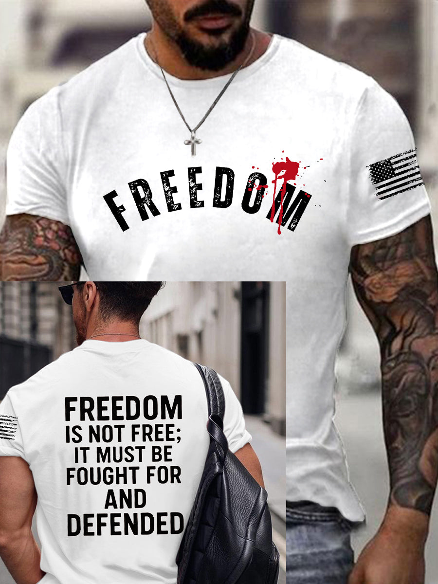 Charlie Kirk Freedom White T-shirt U.S Freedom Is Not Free Best Charlie Kirk Merchandises - Liberish