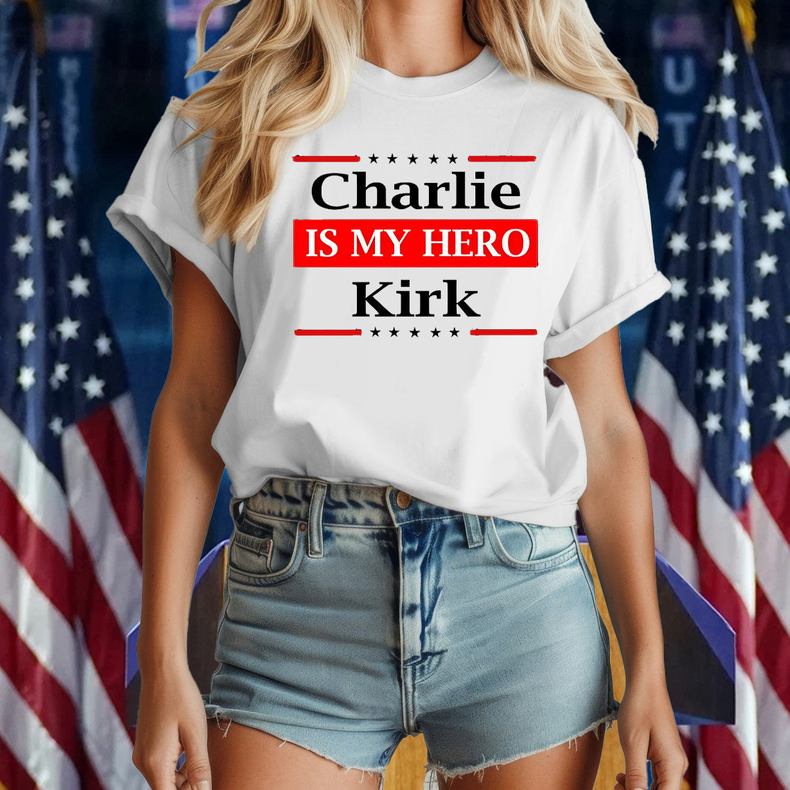 Charlie Kirk Is My Hero T-Shirt Charlie Kirk Shooters Shirt Political Activist Memorial Gifts