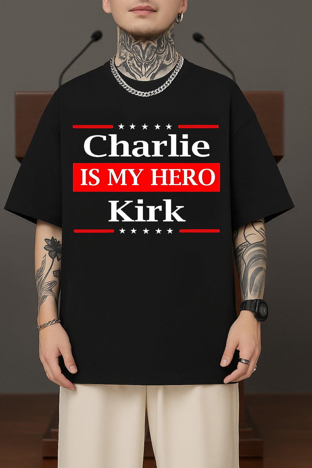 Charlie Kirk Is My Hero T-Shirt Charlie Kirk Shooters Shirt Political Activist Memorial Gifts