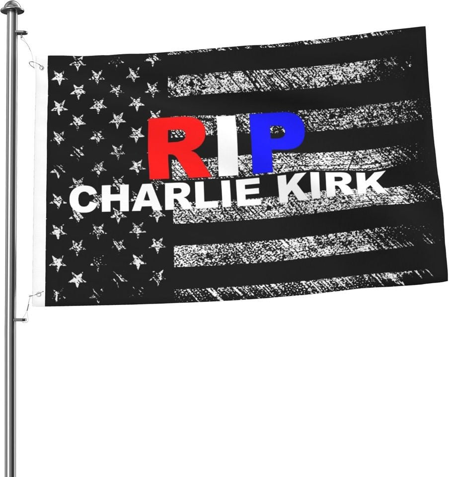 Charlie Kirk Memorial Flag RIP Patriotic American Flag Presents For Supporters