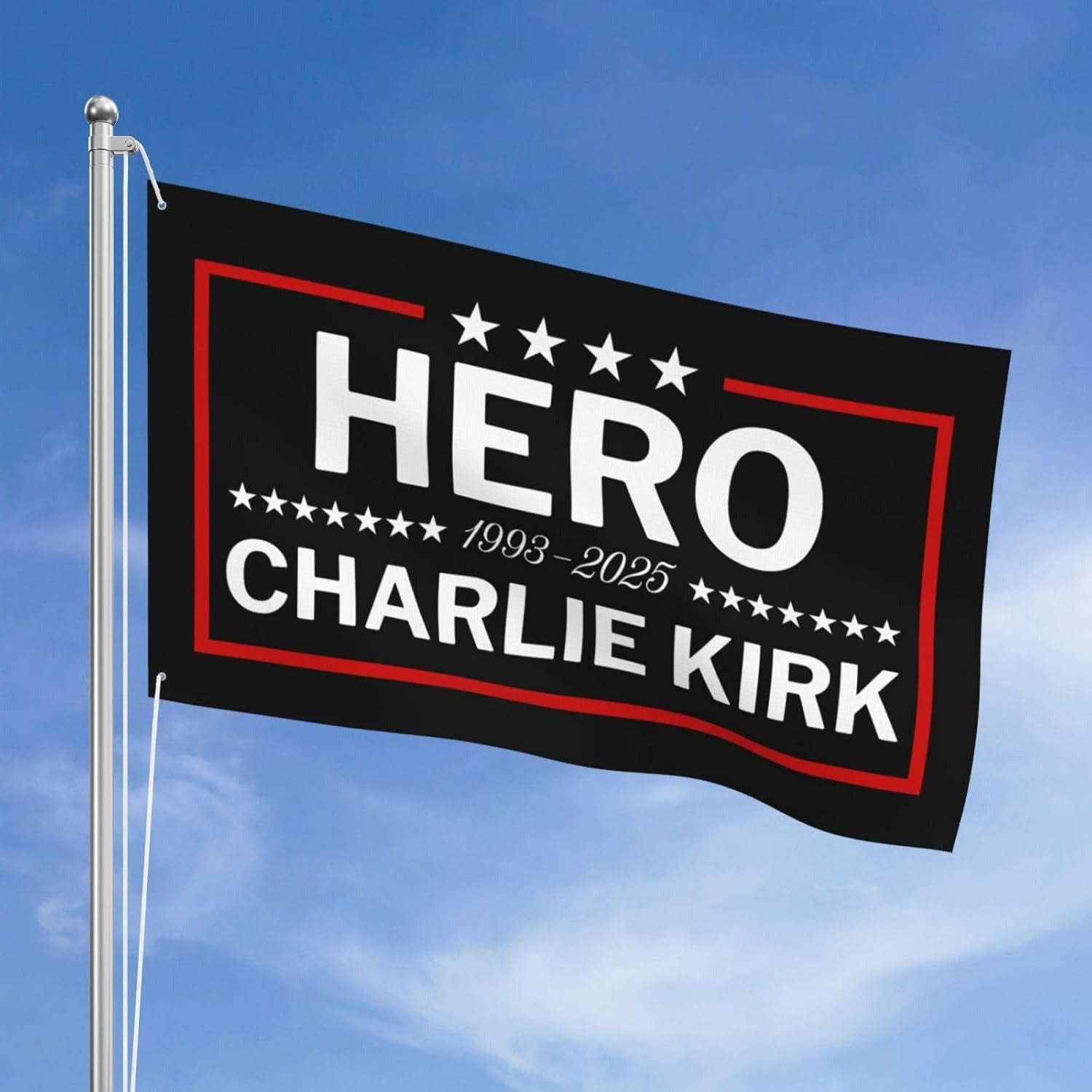 Charlie Kirk Patriotic Memorial Flag Hero Decor Presents For Patriots And Freedom Fans