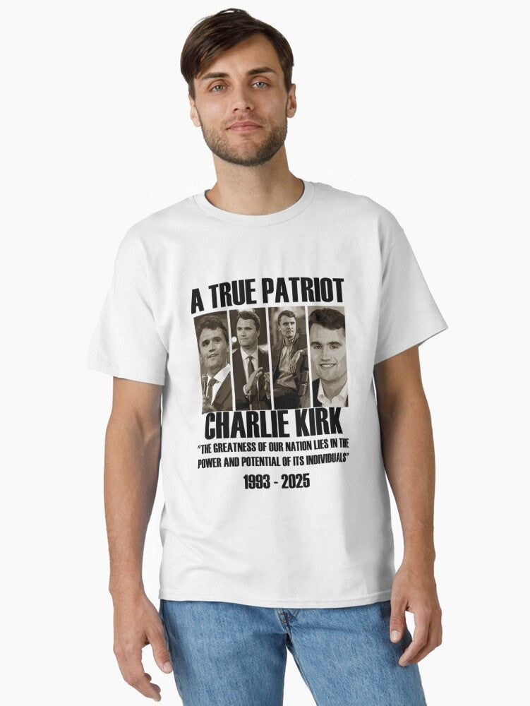 Charlie Kirk Shirt A True Patriot T-Shirt Charlie Kirk Shooters Merch