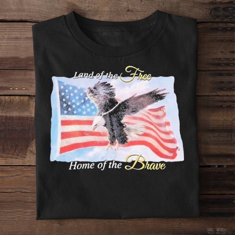 Charlie Kirk Shirt Land Of The Free Home Of The Brave T-Shirt Charlie Kirk Merchandise