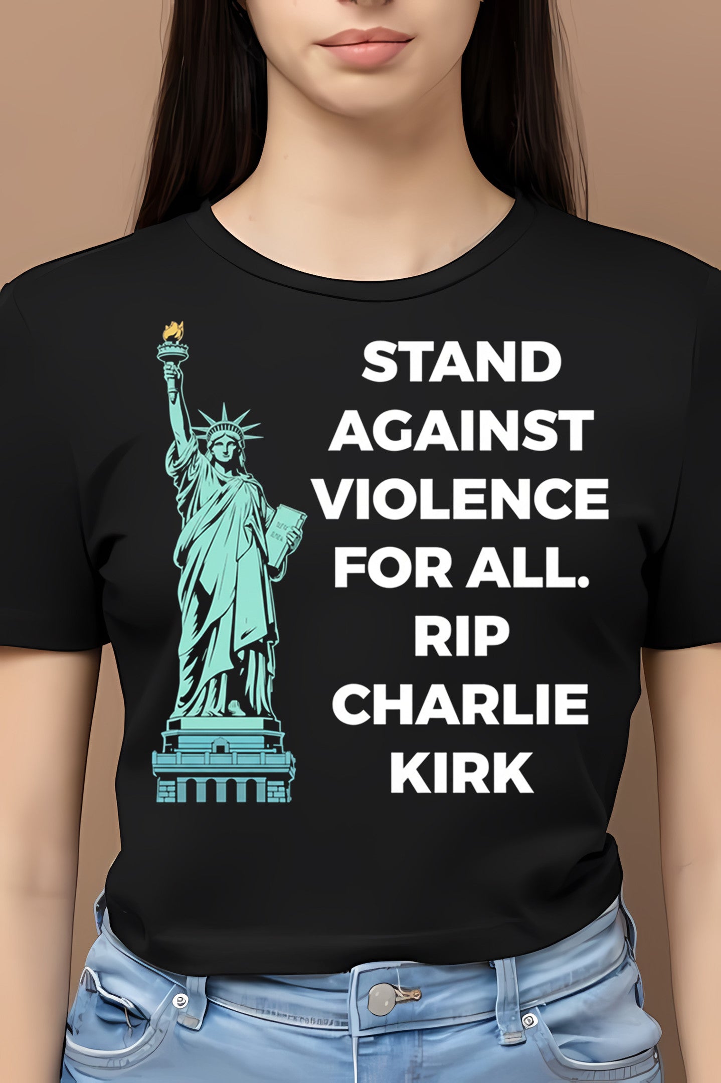 Charlie Kirk Shirt Stand Against Violence For All T-Shirt Rip Charlie Kirk Memorial Gifts