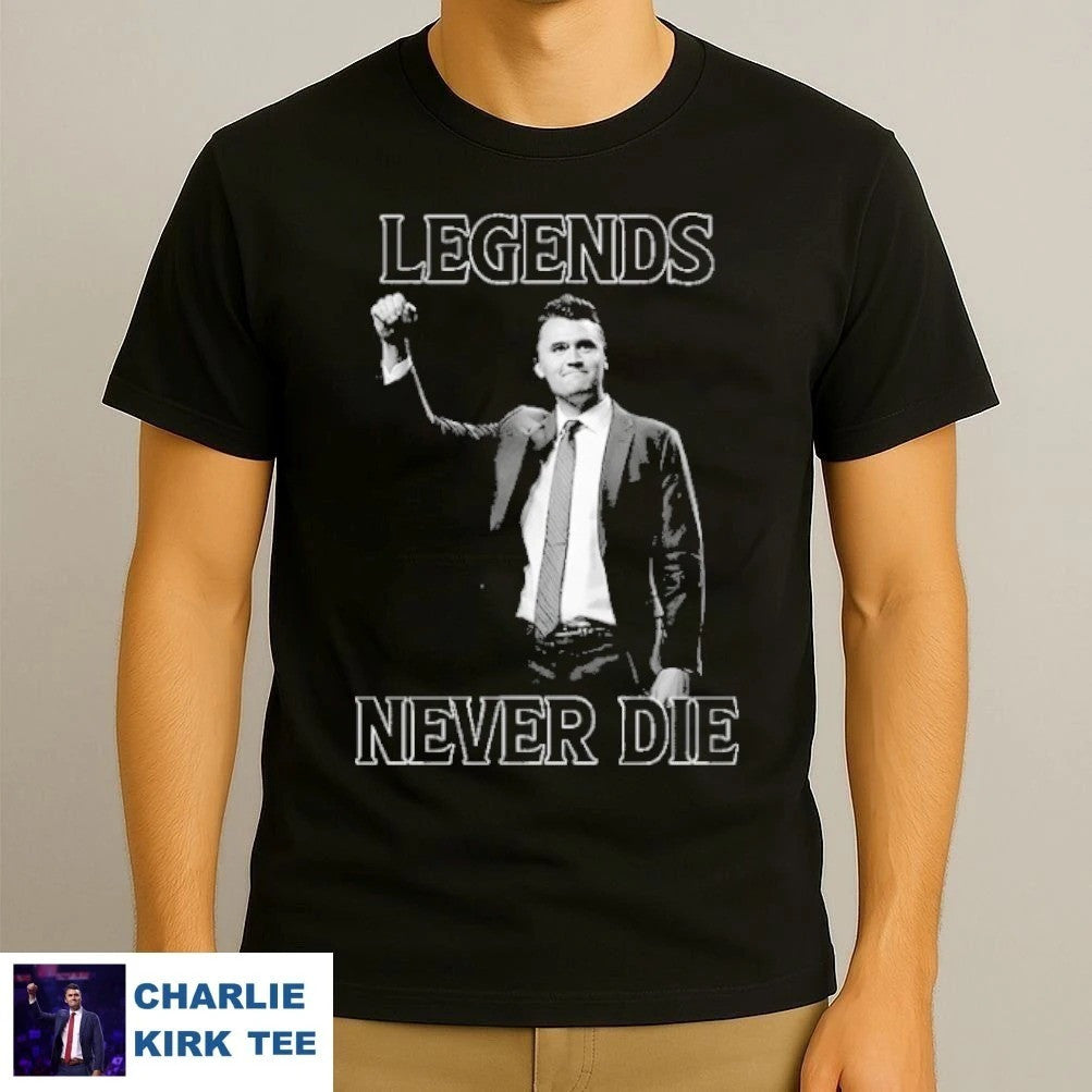 Charlie Kirk Shooters Shirt Legends Never Die T-Shirt Charlie Kirk Merch