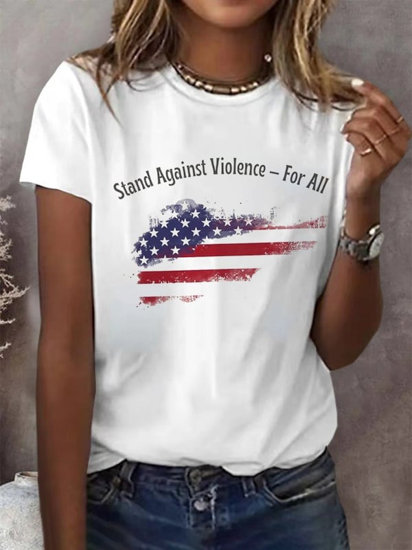 Charlie Kirk Stand Against Violence For All T-Shirt Charlie Kirk Remembrance Shirt