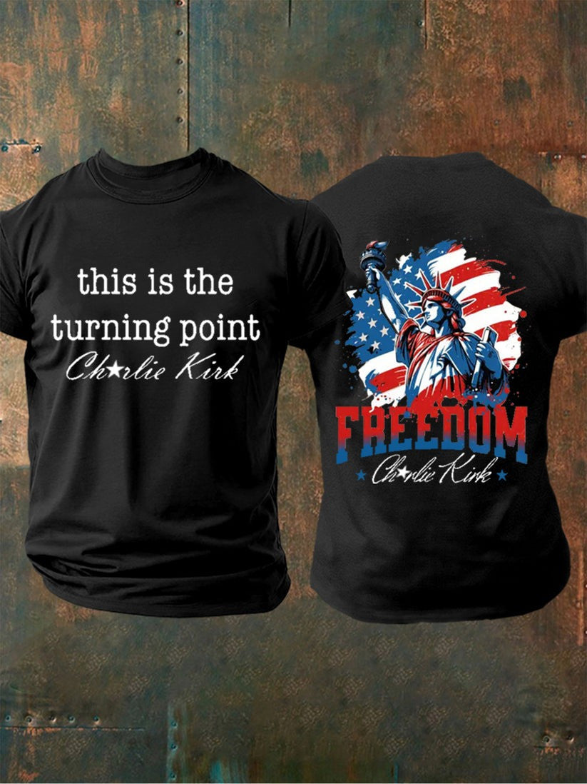 Charlie Kirk This is the Turning Point Printed T-shirt Best Gift For America Supporters - Liberish