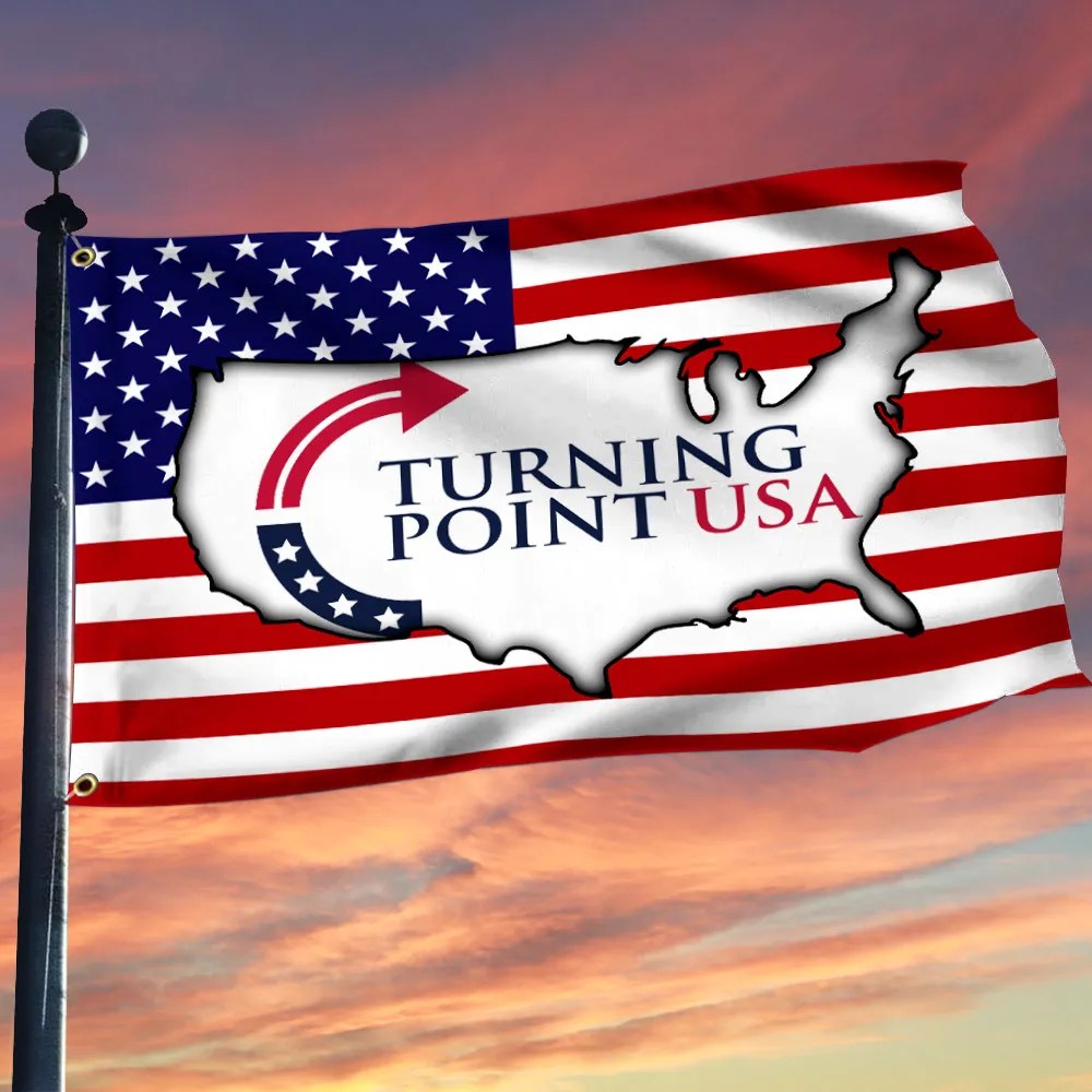 Charlie Kirk Turning Point Flag TPUSA American Flag Charlie Kirk 47 Gifts For Outdoor Decor - Liberish