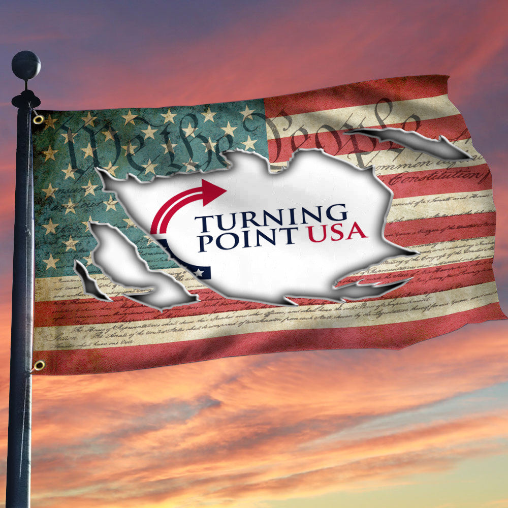 Charlie Kirk Turning Point Flag We The People TPUSA R.I.P Charlie Kirk 47 Merchandise - Liberish