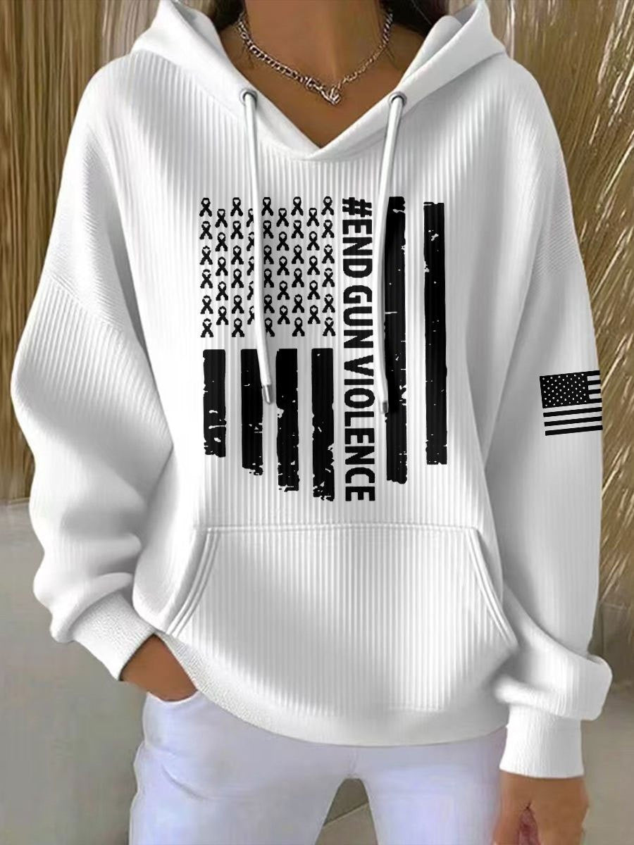 Charlie Kirk Turning Point Hoodie Merch End Gun Violence U.S Flag Best Tribute Merchandise