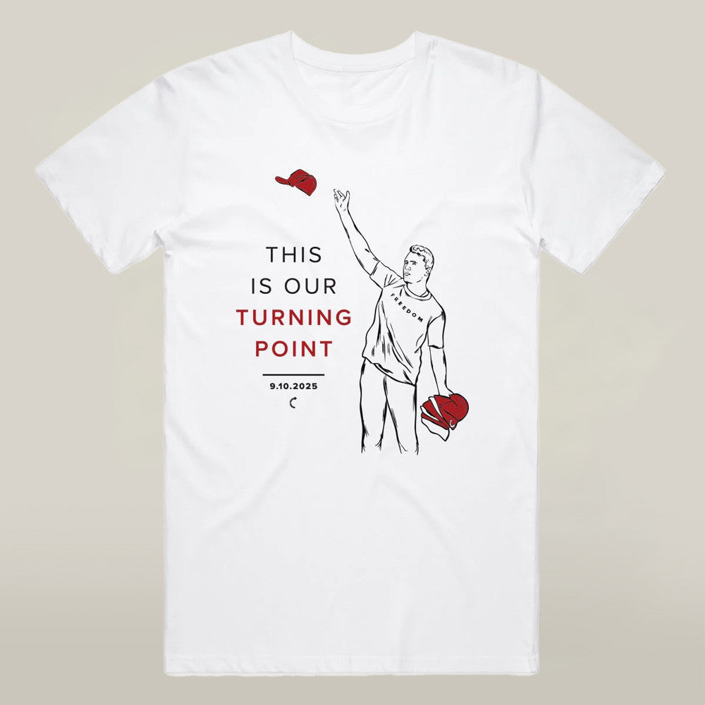 Charlie Kirk Turning Point T-shirt This Is Our Turning Point Tribute TPUSA Freedom Apparel - Liberish