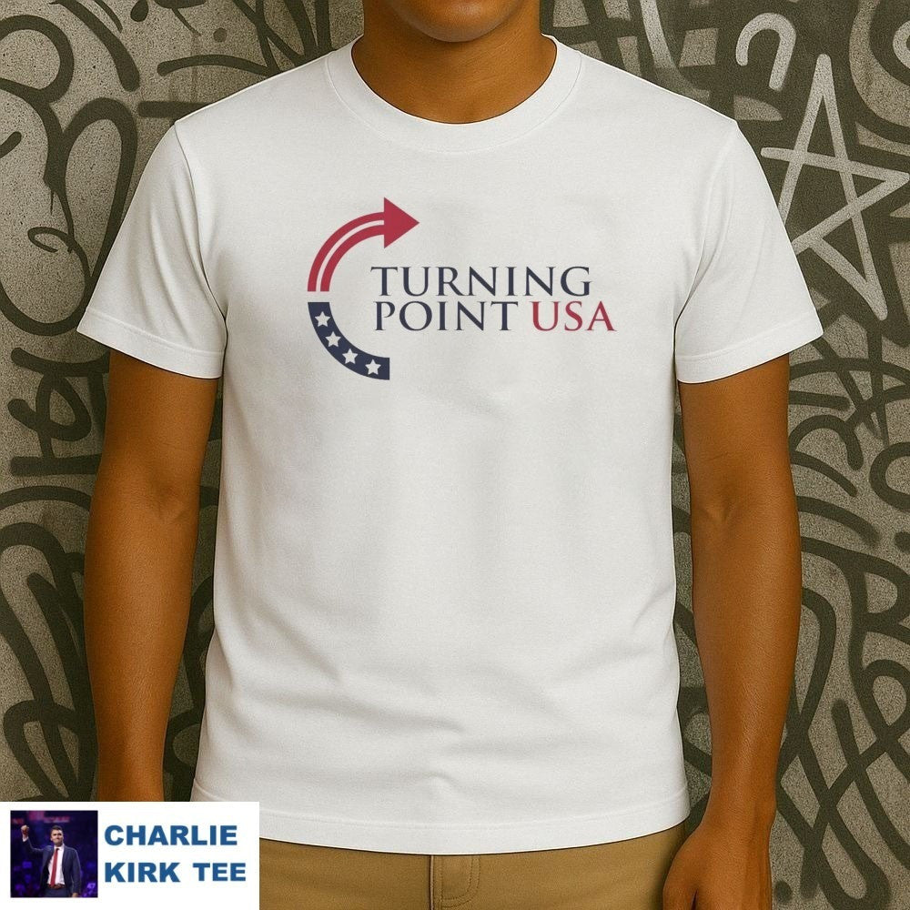 Charlie Kirk Turning Point USA T-Shirt Memorial Tribute Gifts For Patriots