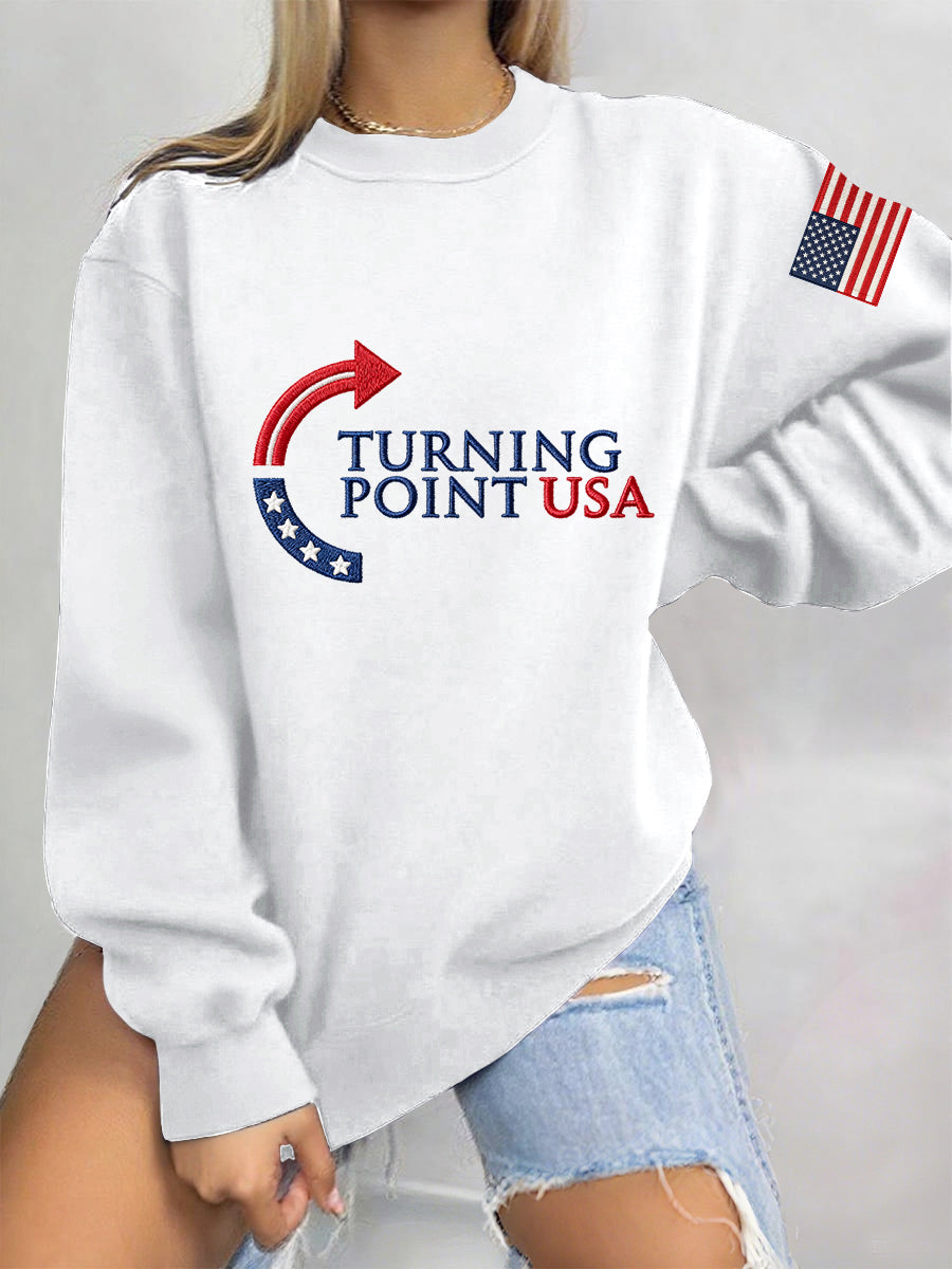 Charlie Kirk Turning Point USA Trump Commemorative Regular Sweatshirt Charlie Kirk Merch Store