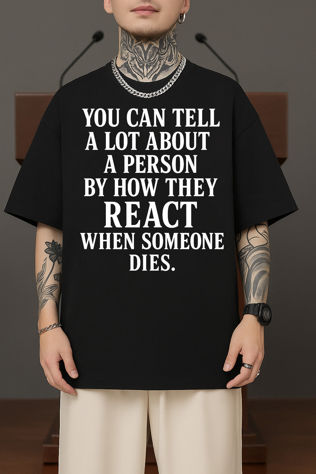 Charlie Kirk You Can Tell A Lot T-Shirt About A Person By How They React When Someone Dies Tee