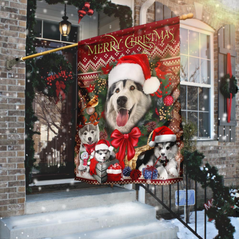 Christmas Begins With Husky Flag - Liberish