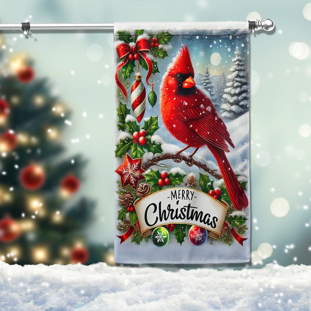 Christmas Cardinal Flag - Liberish