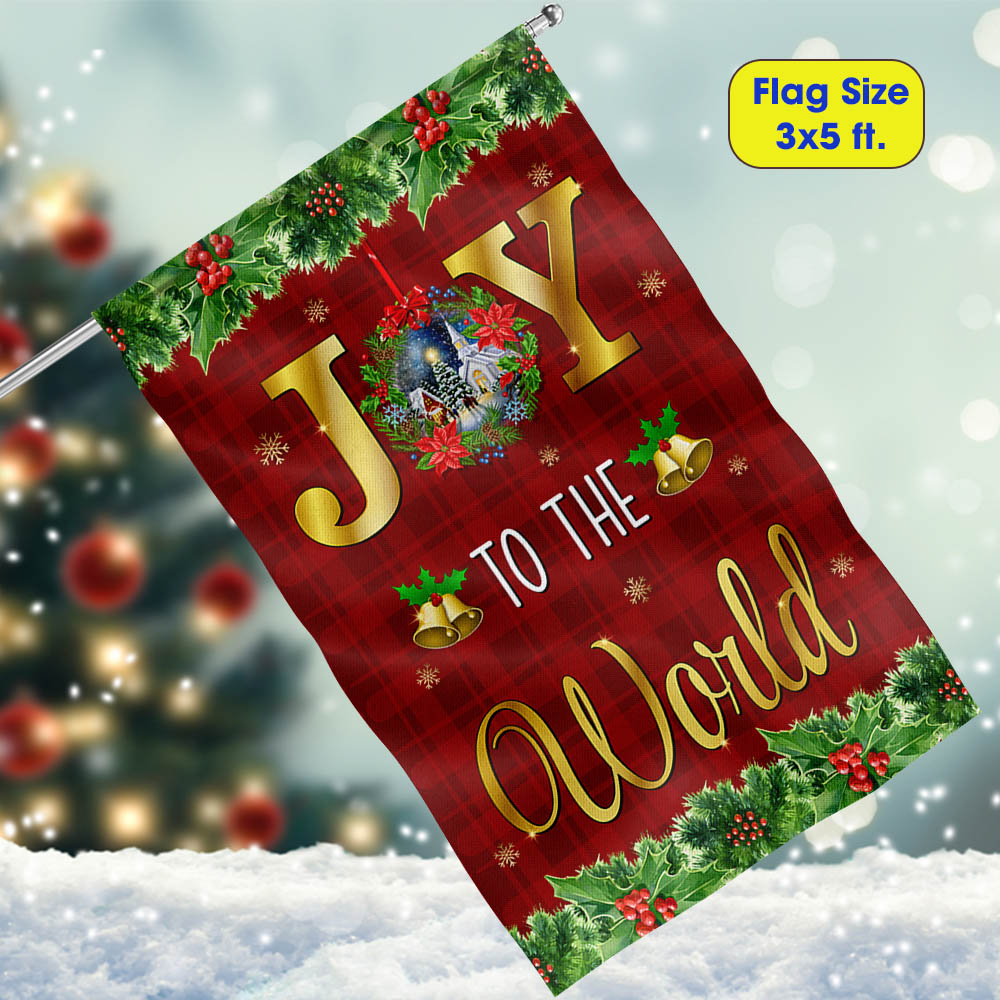 Christmas Flag Joy To The World - Liberish