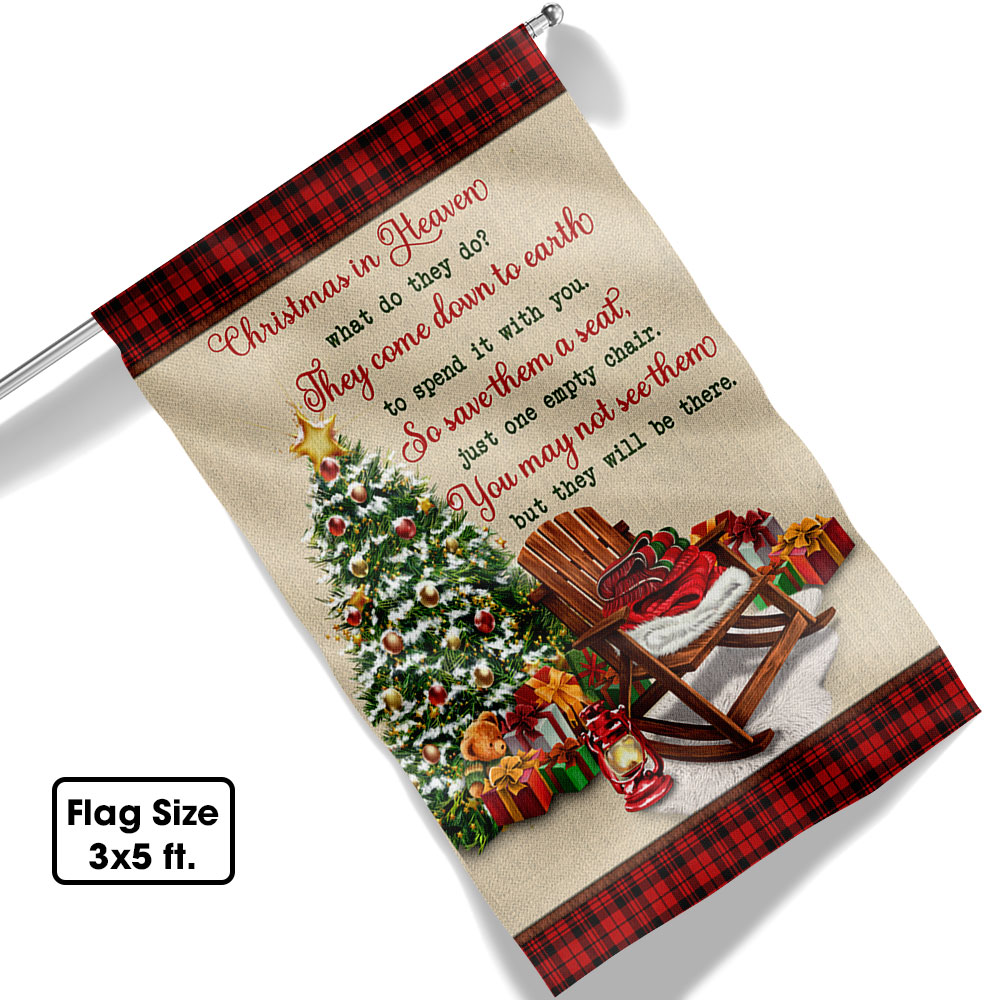 Christmas In Heaven Flag Memorial Gift - Liberish