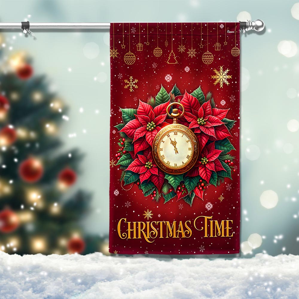 Christmas Time Flag The Most Wonderful Time Of The Year - Liberish