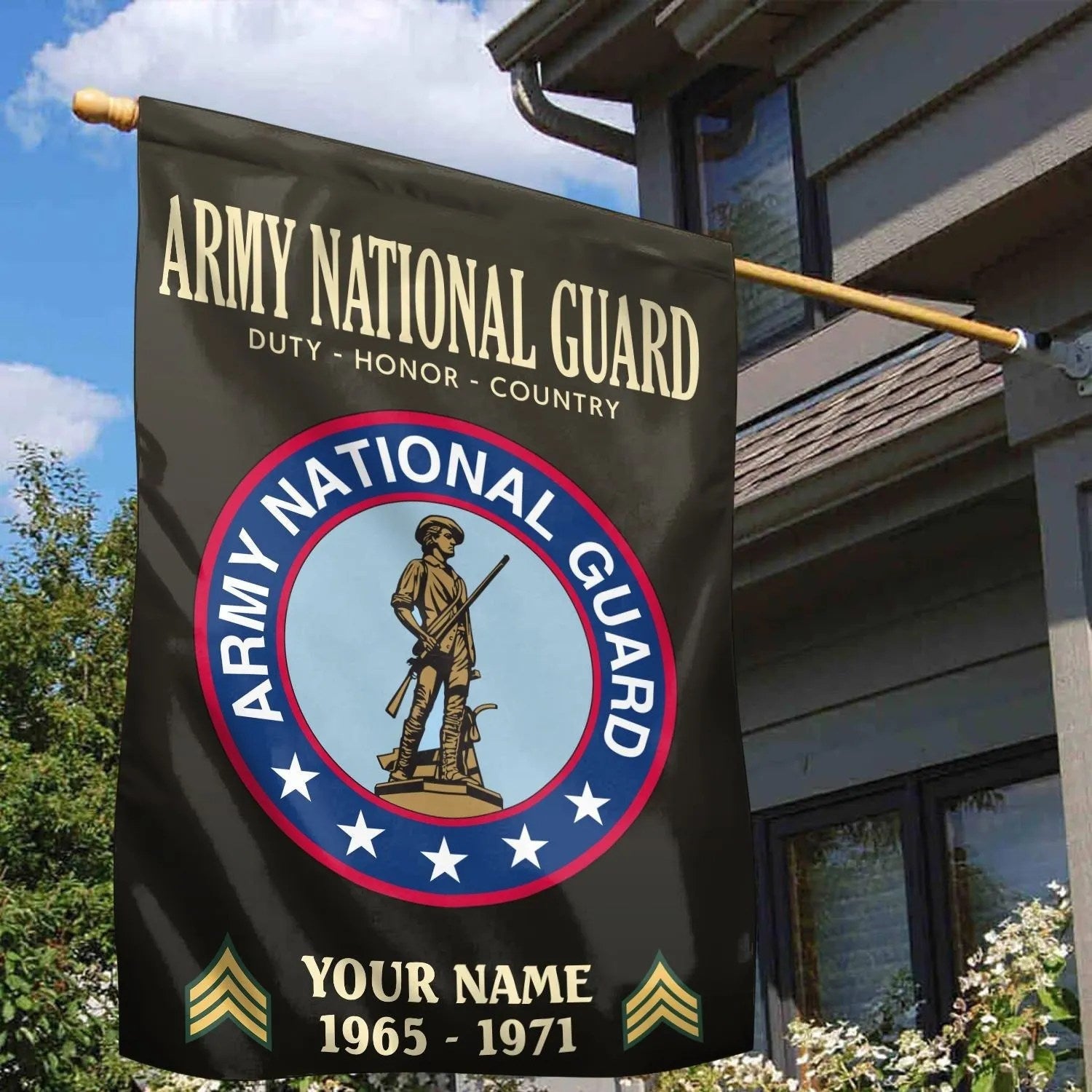 Custom Army National Guard Veteran Flag Duty Honor Country Flag Gifts For Veterans - Liberish