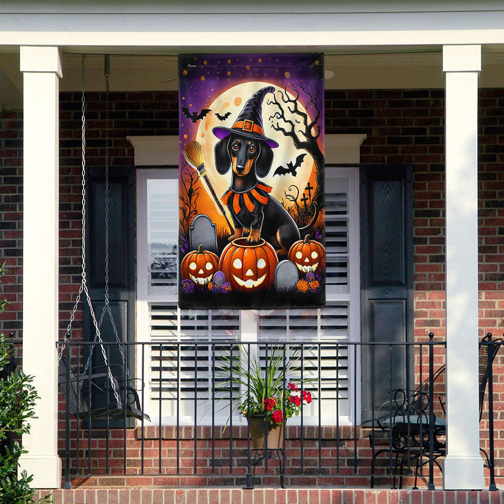 Dachshund Dog Halloween Flag Halloween 2025 - Liberish