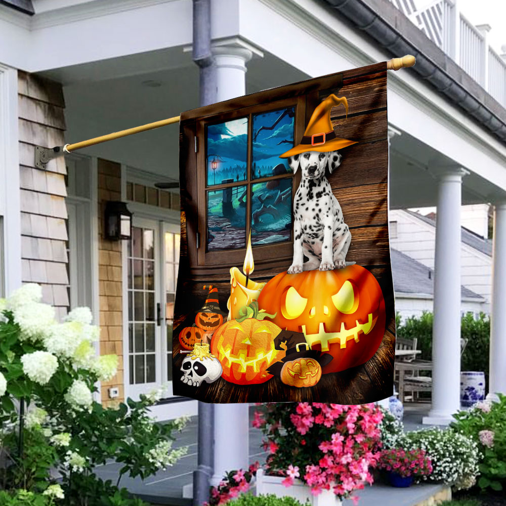 Dalmatian Dog Halloween Flag - Liberish
