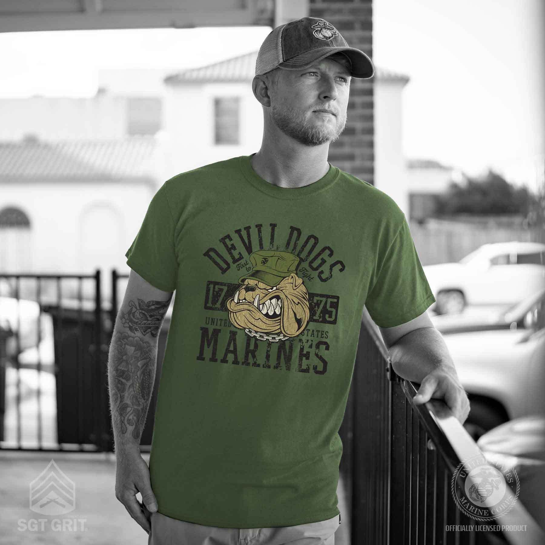 Devil Dog 1775 US Marine Corps Shirt USMC T-Shirt Gifts For Patriots - Liberish