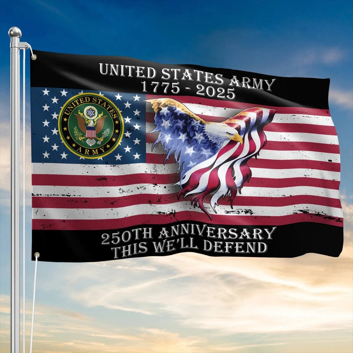 Eagle United States Army 1775 2025 250Th Anniversary This We'll Defend Flag Gifts For Army - Liberish