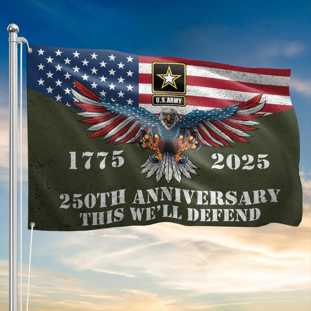 Eagle US Army 1775 2025 250Th Anniversary This We'll Defend Flag Gifts For Army - Liberish
