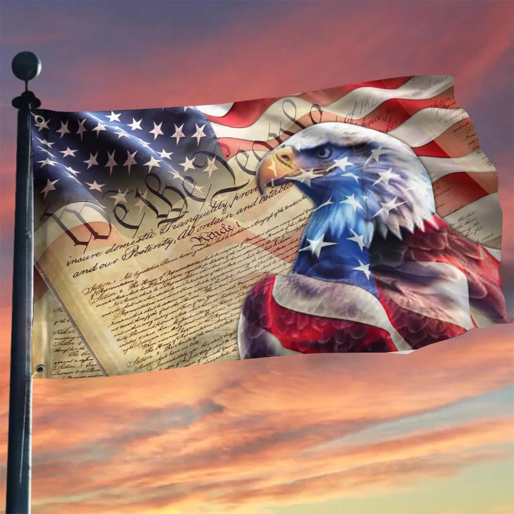 Eagle We The People American Flag 4th Of July Flag Outdoor Patriotic Decor - Liberish