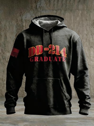 DD-214 Veteran's Faith Print Hoodie Patriotic USA Flag Pullover Sweatshirt for Men and Women Freedom Gift