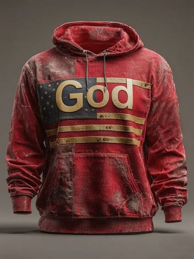 Vintage Faith American Flag Camo Hoodie USA Patriotic Christian Faith Apparel Sweatshirt Gift