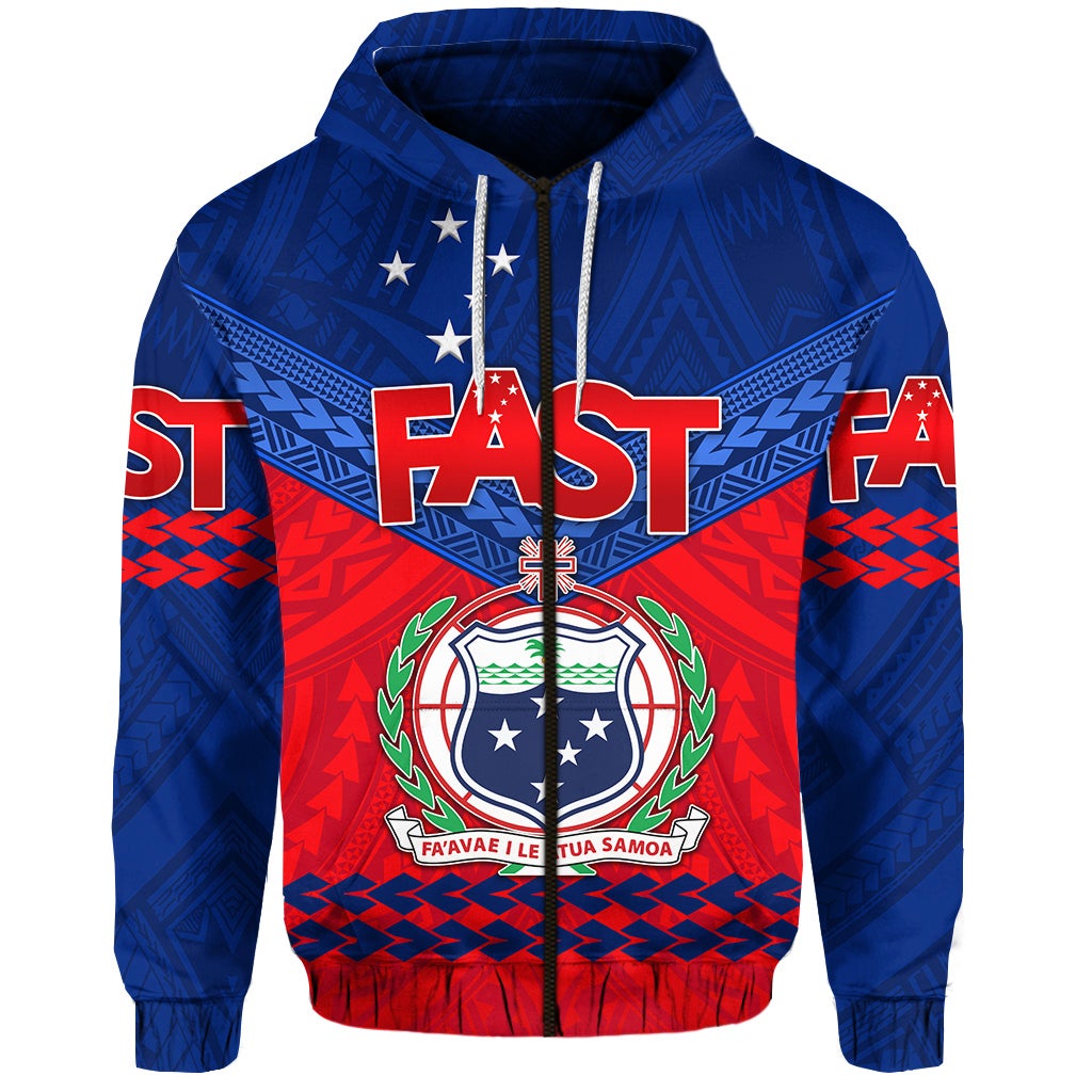 Samoa FAST Party Zip Hoodie Simple Style LT8