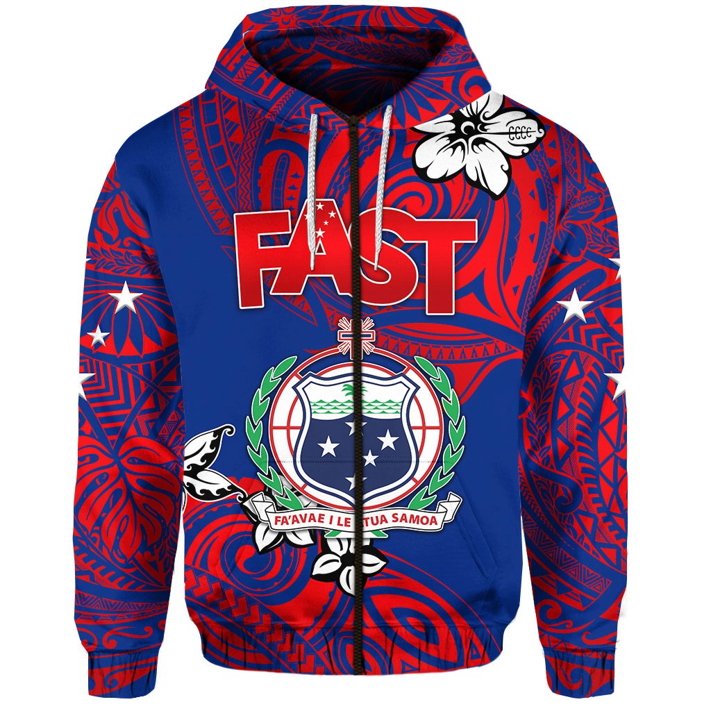 Samoa FAST Party Zip Hoodie Unique Vibes LT8